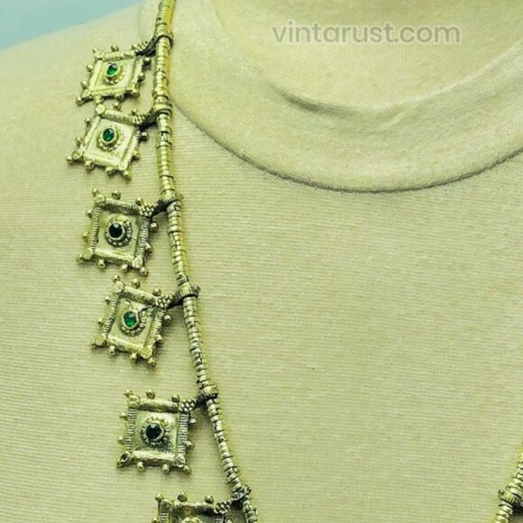 Vintage Tribal Coin Pendant Necklace, Tribal Bohemian Jewelry - Picture 3 of 5